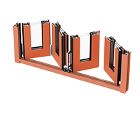 21-W80 folding door Hermes Orange