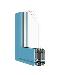 15-L type W75 swing door with frosted color