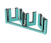 21-W80 Folding Door Tiffany Blue